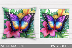 Butterfly Sublimation. Butterfly Pillow Design Product Image 1