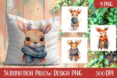 Cute deer autumn Sublimation | Pillow Sublimation Product Image 1