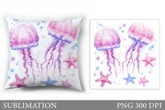 Jellyfish Sublimation. Jellyfish Pillow Design Product Image 1