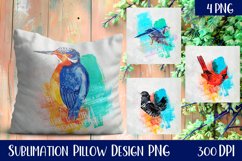 Cute bird Sublimation | bird Pillow Sublimation Product Image 1