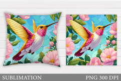 Hummingbird Sublimation. Hummingbird Pillow Sublimation Product Image 1