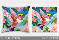 Hummingbird Pillow Design. Hummingbird Sublimation Product Image 1