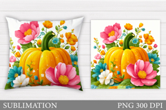 Pumpkin Pillow Design. Pumpkin Sublimation Product Image 1