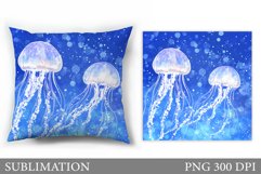 Jellyfish Sublimation. Jellyfish Pillow Design Product Image 1
