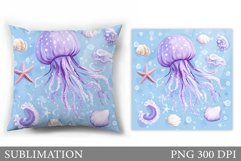 Jellyfish Sublimation. Jellyfish Pillow Sublimation Product Image 1