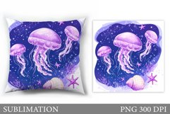 Jellyfish Pillow Sublimation. Jellyfish Sublimation Product Image 1