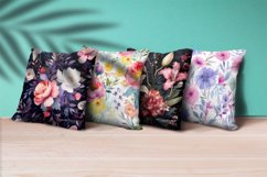 Floral Watercolor Digital Paper, Floral Sublimation Product Image 3