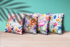 Floral Watercolor Digital Paper, Floral Sublimation Product Image 3