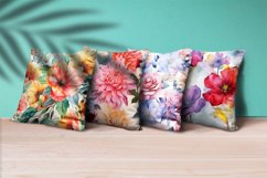 Floral Watercolor Digital Paper, Floral Sublimation Product Image 3