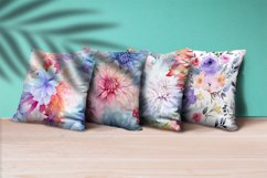 Floral Watercolor Digital Paper, Floral Sublimation Product Image 3