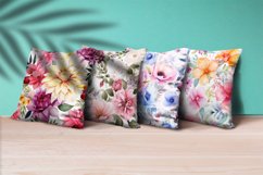 Floral Watercolor Digital Paper, Floral Sublimation Product Image 3