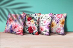 Floral Watercolor Digital Paper, Floral Sublimation Product Image 3