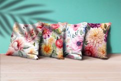 Floral Watercolor Digital Paper, Floral Sublimation Product Image 3