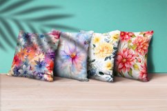 Floral Watercolor Digital Paper, Floral Sublimation Product Image 3