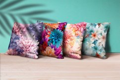 Floral Watercolor Digital Paper, Floral Sublimation Product Image 3