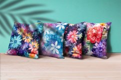 Floral Watercolor Digital Paper, Floral Sublimation Product Image 3