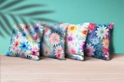 Floral Watercolor Digital Paper, Floral Sublimation Product Image 3