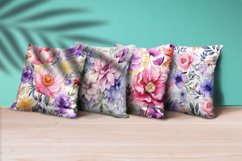 Floral Watercolor Digital Paper, Floral Sublimation Product Image 3