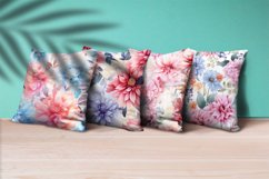 Floral Watercolor Digital Paper, Floral Sublimation Product Image 3