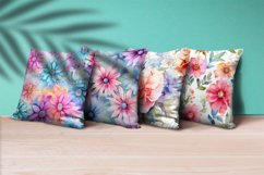 Floral Watercolor Digital Paper, Floral Sublimation Product Image 3