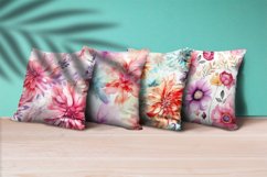 Floral Watercolor Digital Paper, Floral Sublimation Product Image 3