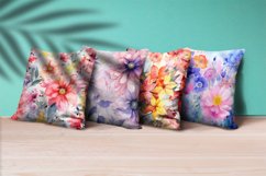 Floral Watercolor Digital Paper, Floral Sublimation Product Image 3