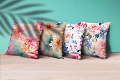 Floral Watercolor Digital Paper, Floral Sublimation Product Image 3