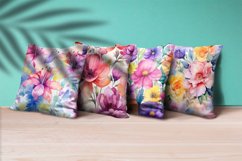 Floral Watercolor Digital Paper, Floral Sublimation Product Image 3