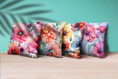 Floral Watercolor Digital Paper, Floral Sublimation Product Image 3