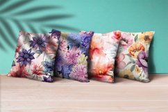 Floral Watercolor Digital Paper, Floral Sublimation Product Image 3