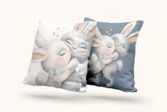 Cute Bunny PNG, Love Baby animals, Funny Valentines day card Product Image 5