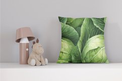 Cabbage Watercolor Pattern Digital Paper Product Image 2