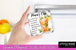 Cocktail Recipe Magnet Sublimation Bundle, Recipe Magnet PNG Product Image 6