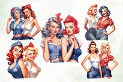 Pin Up Besties Sublimation Clipart Product Image 2