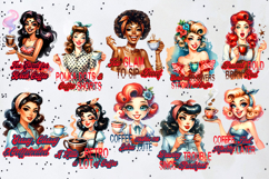 Pin-Up Coffee Girls Bundle | Retro Vintage | Bold quotes Product Image 2