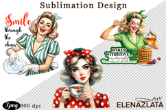 Pin Up Girl housewife, Quote Sarcastic Sublimation Product Image 1