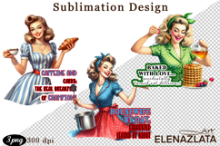 Pin Up Girl housewife, Quote Sarcastic Sublimation Product Image 1