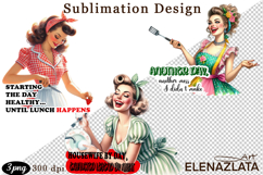 Pin Up Girl housewife, Quote Sarcastic Sublimation Product Image 1