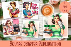 Pin Up Girl Coaster - Sarcastic Quote Coaster Product Image 1