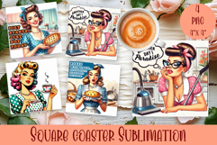 Pin Up Girl Coaster - Sarcastic Quote Coaster Product Image 1
