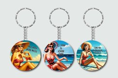 Pin Up Girl Keychain - Beach Keychain Sublimation Bundle