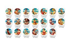 Pin Up Girl Keychain - Beach Keychain Sublimation Bundle