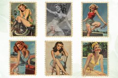 Pin-Up Girl Postage Stamps Sublimation Product Image 8