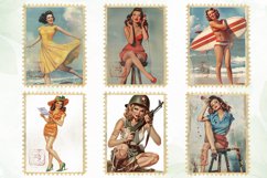 Pin-Up Girl Postage Stamps Sublimation Product Image 7