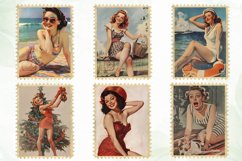 Pin-Up Girl Postage Stamps Sublimation Product Image 6