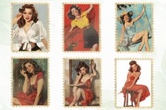 Pin-Up Girl Postage Stamps Sublimation Product Image 5