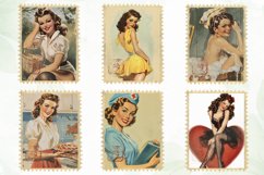 Pin-Up Girl Postage Stamps Sublimation Product Image 4