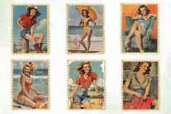 Pin-Up Girl Postage Stamps Sublimation Product Image 3