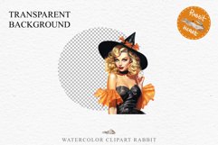 Pin Up Halloween Lady Retro Women Clipart PNG Pumpkin Girl Tale Art Image Watercolor Transparent Print illustration sublimation creepy printable digital