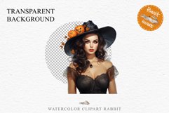 Pin Up Halloween Lady Retro Women Clipart PNG Pumpkin Girl Tale Art Image Watercolor Transparent Print illustration sublimation creepy printable digital